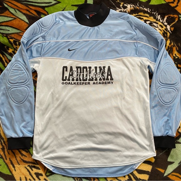 Vintage Nike Carolina Tarheels Futbol Soccer Goalkeeper Academy Jersey Mens Sz M